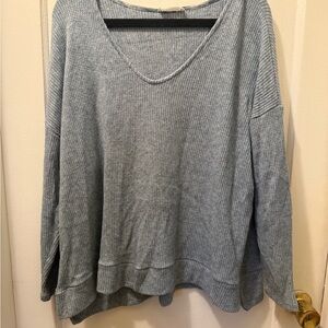 BUCKETLIST Blue and Gray Knit Sweater